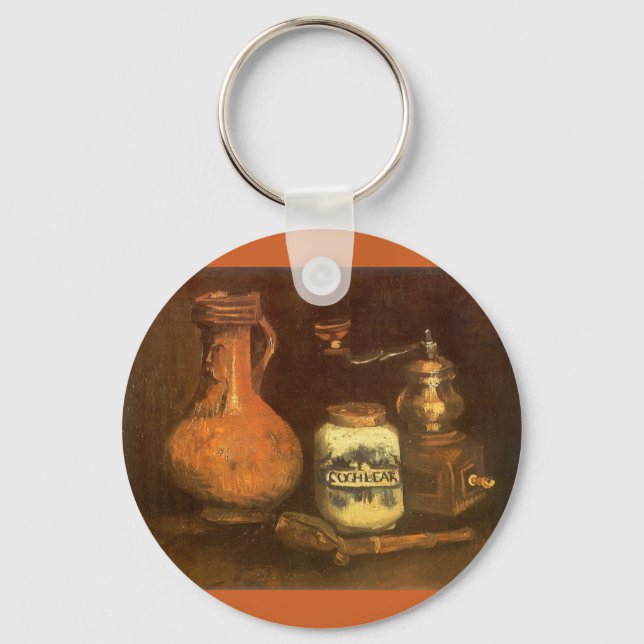 Vincent van Gogh - Still Life with Coffee Mill Keychain (Front)