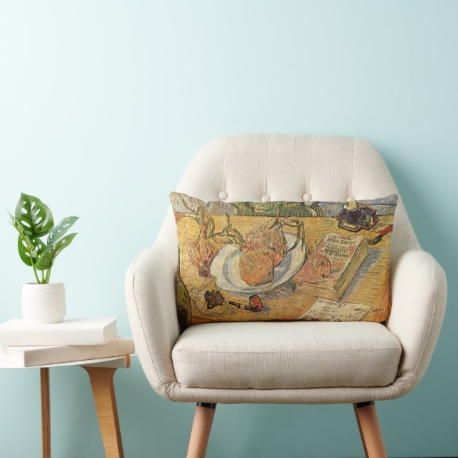 Vincent van Gogh - Still Life with Drawing Board Lumbar Pillow (Chair)