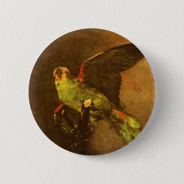 Vincent van Gogh - Still Life with Green Parrot 2 Inch Round Button (Front)