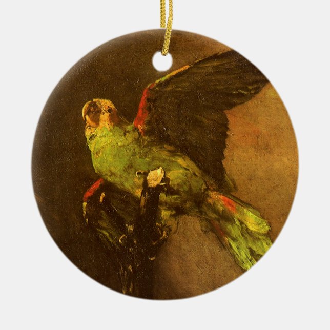 Vincent van Gogh - Still Life with Green Parrot Ceramic Ornament (Front)