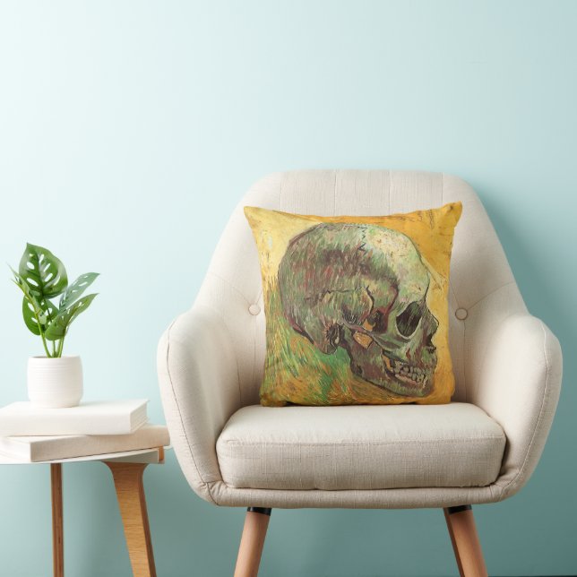 Vincent van Gogh - Still Life with Skull Throw Pillow (Chair)