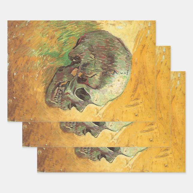 Vincent van Gogh - Still Life with Skull Wrapping Paper Sheet (Set)