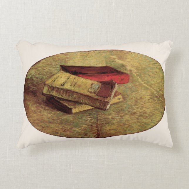 Vincent van Gogh - Still Life with Three Books Accent Pillow (Front)