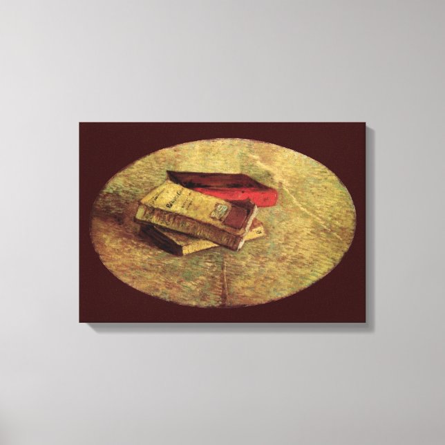 Vincent van Gogh - Still Life with Three Books Canvas Print (Front)