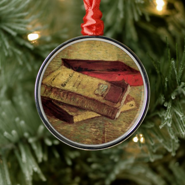 Vincent van Gogh - Still Life with Three Books Metal Ornament (Tree)
