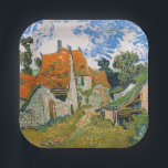 Vincent van Gogh - Street in Auvers-sur-Oise Paper Plate<br><div class="desc">Street in Auvers-sur-Oise - Vincent van Gogh,  Oil on Canvas,  1890 in Auvers-sur-Oise</div>