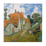 Vincent van Gogh - Street in Auvers-sur-Oise Tile<br><div class="desc">Street in Auvers-sur-Oise - Vincent van Gogh,  Oil on Canvas,  1890 in Auvers-sur-Oise</div>