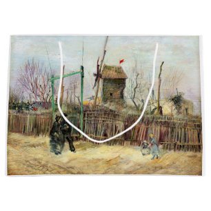 Vincent van Gogh - Street Scene in Montmartre Large Gift Bag