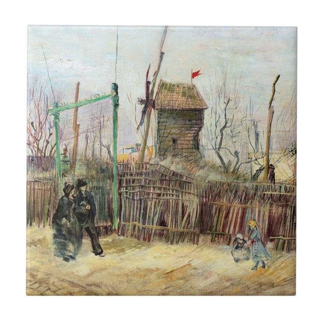 Vincent van Gogh - Street Scene in Montmartre Tile (Front)
