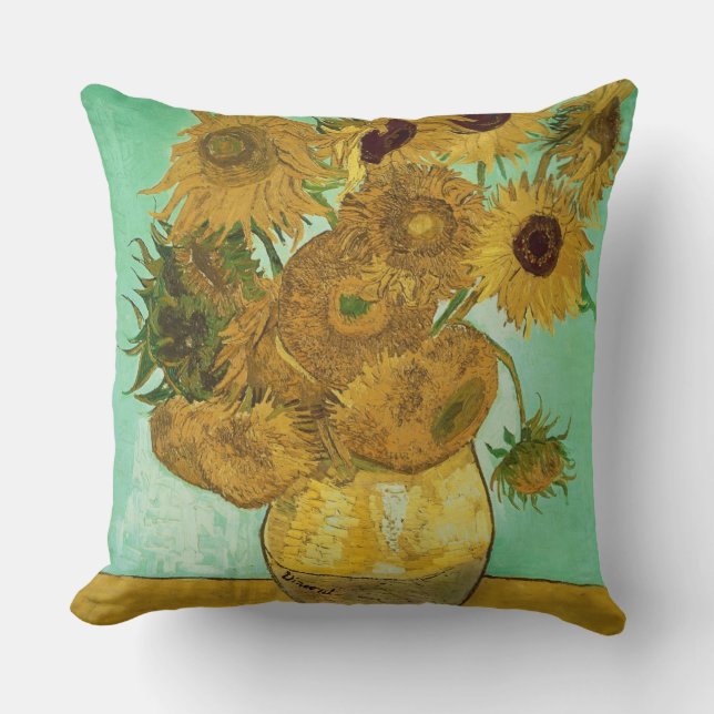 Vincent van Gogh | Sunflowers, 1888 Throw Pillow (Front)