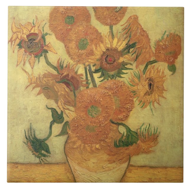 Vincent van Gogh | Sunflowers, 1889 Tile (Front)