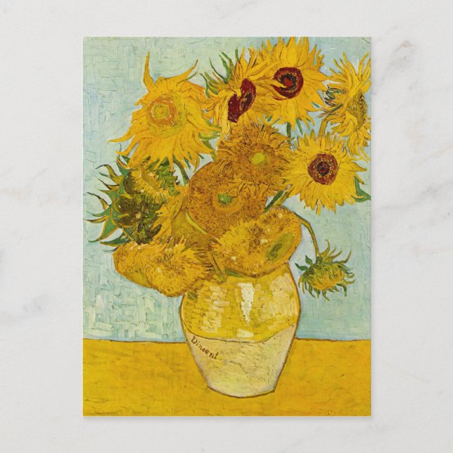 Vincent Van Gogh Sunflowers Art Postcard (Front)