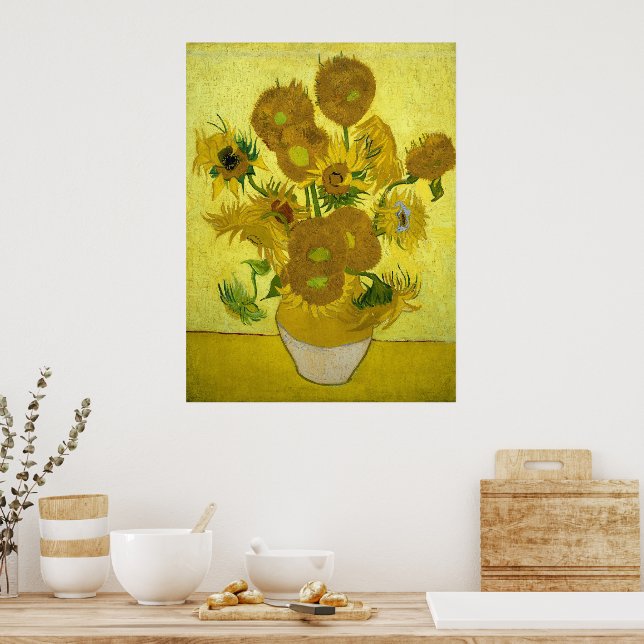 Vincent Van Gogh Sunflowers  Poster (Kitchen)