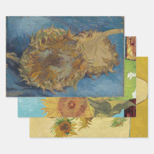 Vincent Van Gogh -  Sunflowers Selection Wrapping Paper Sheet
