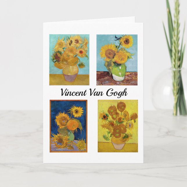 Vincent Van Gogh Sunflowers Serie Card (Front)