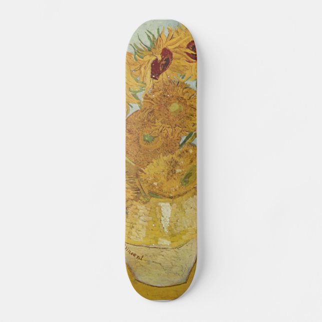 Vincent Van Gogh -  Sunflowers Skateboard (Front)