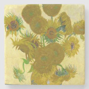 Vincent Van Gogh Sunflowers Stone Coaster