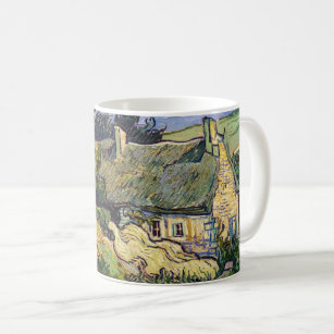 Vincent Van Gogh - Thatched Cottages at Cordeville Coffee Mug