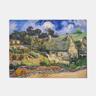 Vincent Van Gogh - Thatched Cottages at Cordeville Doormat