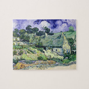 Vincent van Gogh   Thatched cottages at Cordeville Jigsaw Puzzle