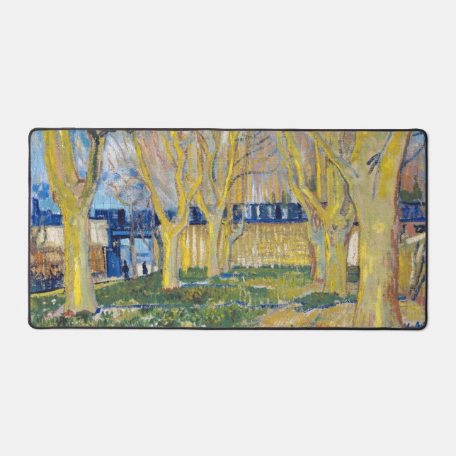 Vincent van Gogh - The Blue Train Desk Mat (Front)