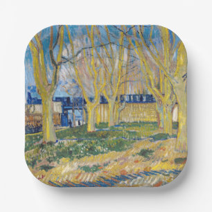 Vincent van Gogh - The Blue Train Paper Plate