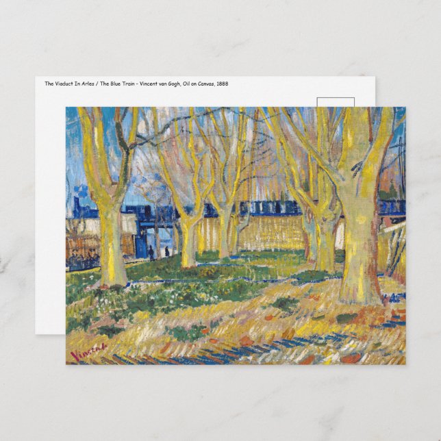 Vincent van Gogh - The Blue Train Postcard (Front/Back)
