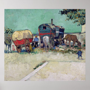 Vincent van Gogh   The Caravans, Gypsy Encampment Poster