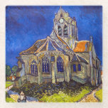 Vincent van Gogh - The Church at Auver Glass Coaster<br><div class="desc">The Church at Auvers / l'Eglise à Auvers-sur-oise by Vincent Van Gogh in 1890</div>