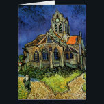 Vincent van Gogh - The Church at Auvers<br><div class="desc">The Church at Auvers (1890) by Vincent van Gogh is a vintage Post Impressionism fine art architectural religious painting. A woman walking along a path towards the village chapel with beautiful stained glass windows. A daily life architecture scene. About the artist: Vincent Willem van Gogh (1853-1890) was a Post Impressionist...</div>