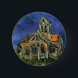 Vincent van Gogh - The Church at Auvers 2 Inch Round Button<br><div class="desc">The Church at Auvers (1890) by Vincent van Gogh is a vintage Post Impressionism fine art architectural religious painting. A woman walking along a path towards the village chapel with beautiful stained glass windows. A daily life architecture scene. About the artist: Vincent Willem van Gogh (1853-1890) was a Post Impressionist...</div>