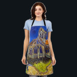 Vincent van Gogh - The Church at Auvers Apron<br><div class="desc">The Church at Auvers / l'Eglise à Auvers-sur-oise by Vincent Van Gogh in 1890</div>