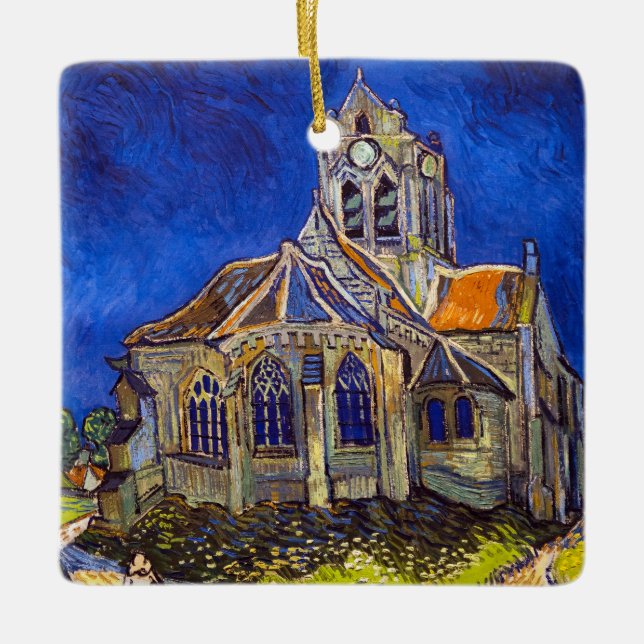 Vincent van Gogh - The Church at Auvers Ceramic Ornament (Front)