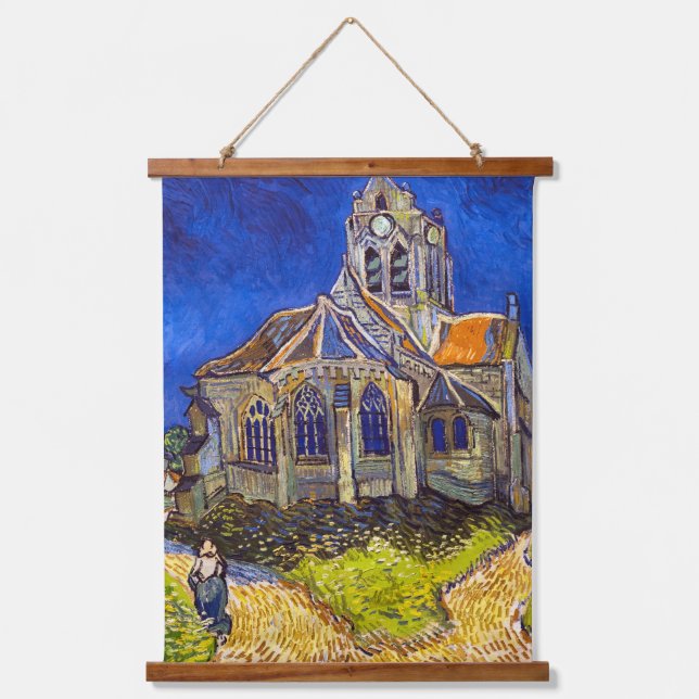 Vincent van Gogh - The Church at Auvers Hanging Tapestry (Front)