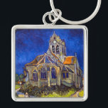 Vincent van Gogh - The Church at Auvers Keychain<br><div class="desc">The Church at Auvers / l'Eglise à Auvers-sur-oise by Vincent Van Gogh in 1890</div>