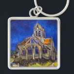Vincent van Gogh - The Church at Auvers Keychain<br><div class="desc">The Church at Auvers / l'Eglise à Auvers-sur-oise by Vincent Van Gogh in 1890</div>