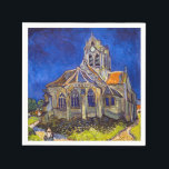 Vincent van Gogh - The Church at Auvers Napkin<br><div class="desc">The Church at Auvers / l'Eglise à Auvers-sur-oise by Vincent Van Gogh in 1890</div>