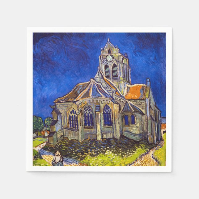 Vincent van Gogh - The Church at Auvers Napkin (Front)