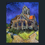 Vincent Van Gogh - The Church at Auvers Poster<br><div class="desc">Oil on canvas from 1890, Van Gogh painted this after leaving the asylum at Saint-Rémy and moving to Auvers-sur-Oise to be treated by Dr. Paul Gachet. Unlike similar stores, Art Lover's Cafe features classic, high resolution works of art that have been carefully restored, colour-balanced & retouched to remove spots &...</div>