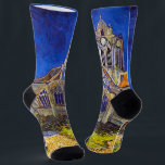 Vincent van Gogh - The Church at Auvers Socks<br><div class="desc">The Church at Auvers / l'Eglise à Auvers-sur-oise by Vincent Van Gogh in 1890</div>