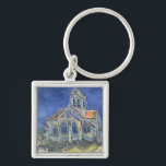 Vincent van Gogh | The Church at Auvers-sur-Oise Keychain<br><div class="desc">The Church at Auvers-sur-Oise,  1890 | by Vincent van Gogh | Art Location: Musee d'Orsay,  Paris,  France | Dutch Artist | Image Collection Number: XIR33823</div>