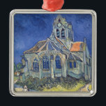 Vincent van Gogh | The Church at Auvers-sur-Oise Metal Ornament<br><div class="desc">The Church at Auvers-sur-Oise, 1890 | by Vincent van Gogh | Art Location: Musee d'Orsay, Paris, France | Dutch Artist | Image Collection Number: XIR33823</div>