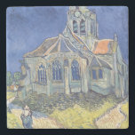 Vincent van Gogh | The Church at Auvers-sur-Oise Stone Coaster<br><div class="desc">The Church at Auvers-sur-Oise,  1890 | by Vincent van Gogh | Art Location: Musee d'Orsay,  Paris,  France | Dutch Artist | Image Collection Number: XIR33823</div>