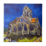 Vincent van Gogh - The Church at Auvers Tile<br><div class="desc">The Church at Auvers / l'Eglise à Auvers-sur-oise by Vincent Van Gogh in 1890</div>