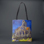 Vincent van Gogh - The Church at Auvers Tote Bag<br><div class="desc">The Church at Auvers / l'Eglise à Auvers-sur-oise by Vincent Van Gogh in 1890</div>