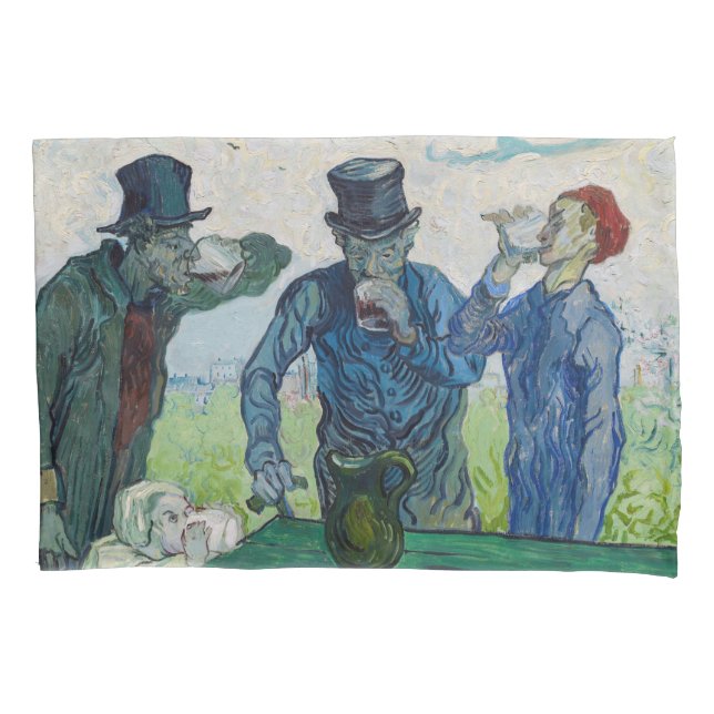 Vincent van Gogh - The Drinkers, after Daumier Pillowcase (Front)