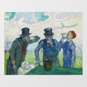 Vincent van Gogh - The Drinkers, after Daumier Window Cling