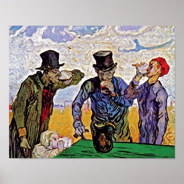 Vincent Van Gogh - The Drinkers - Fine Art Poster (Front)