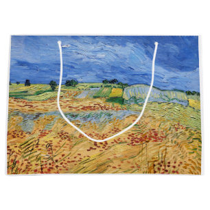 Vincent van Gogh - The fields / Plain at Auvers Large Gift Bag