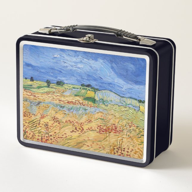 Vincent van Gogh - The fields / Plain at Auvers Metal Lunch Box (Front)